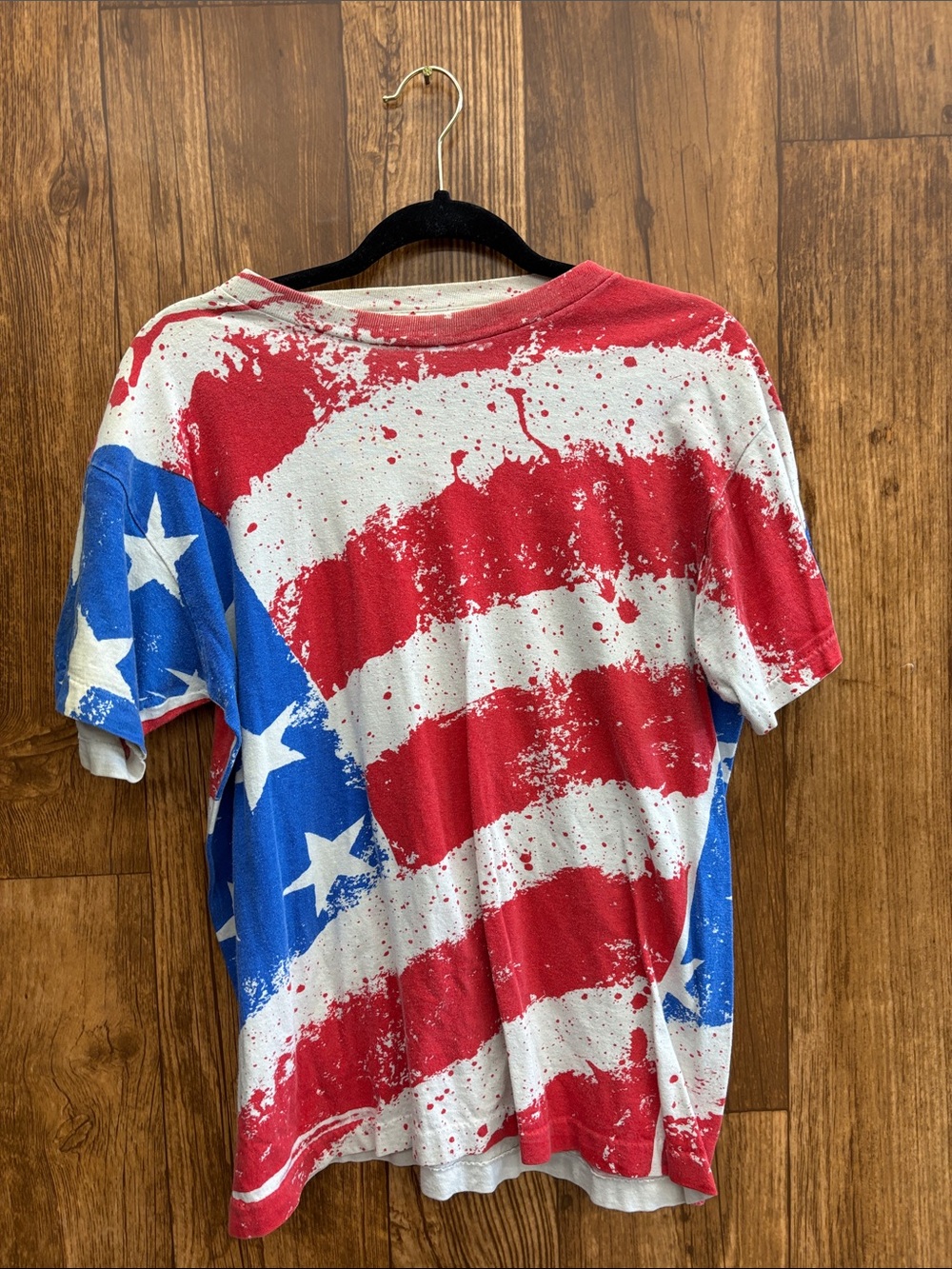 Men's Patriotic Short Sleeve Graphic Tee - Red, White & Blue